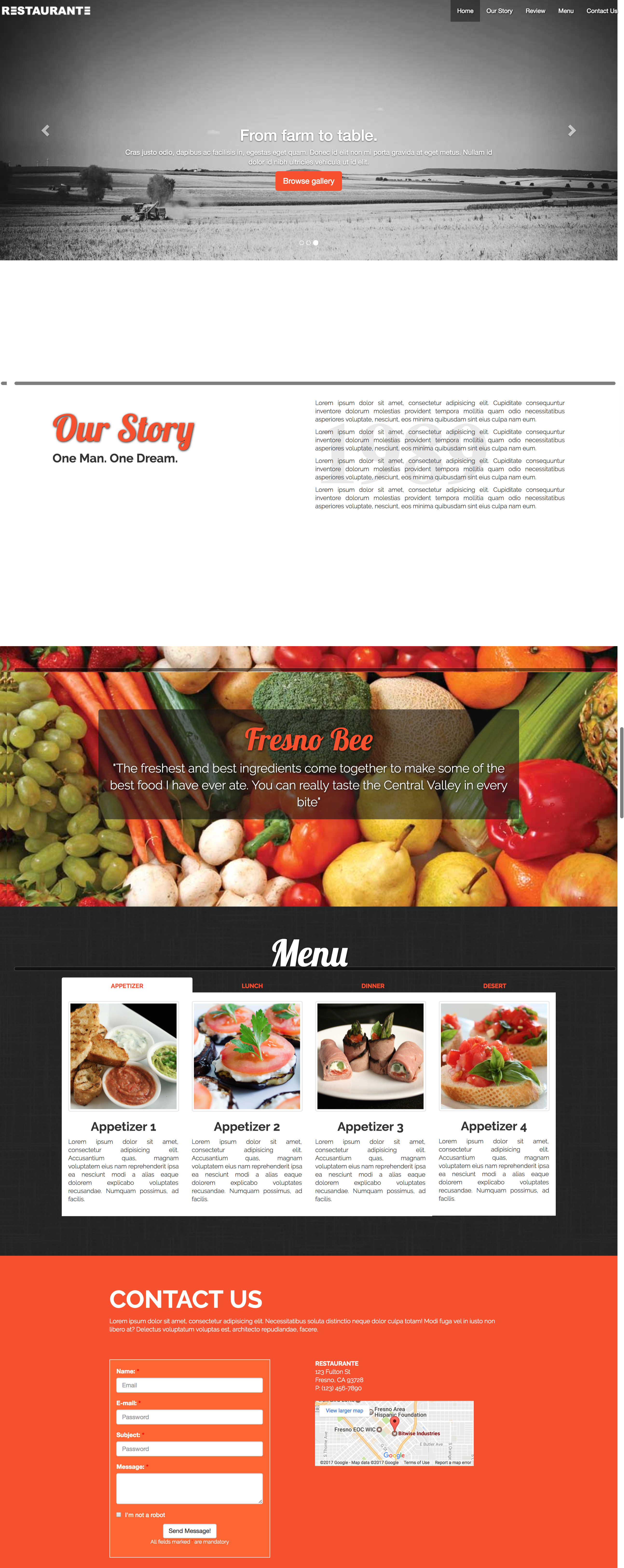 restaurante example