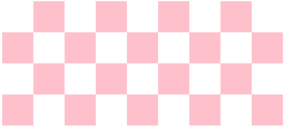 Example of the finished checkerboard pattern